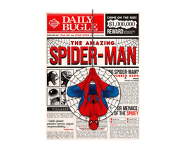 Quadro Spider man Daily Bugle  Gangue Geek Sem Moldura
