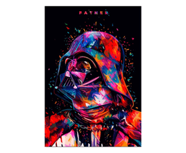Quadro Darth Vader Father Gangue Geek Sem Moldura