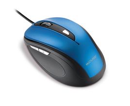 Mouse Com Fio Comfort Conexão Usb 1600dpi Ajustável Cabo de 130cm 6 Botões Textura Emborrachada Azul - MO244