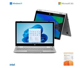 Notebook M11W Prime 2 em 1, com  Windows 11 Home, Processador Intel Celeron,  Tela 11,6 Pol + Microsoft 365 Personal e 1TB na Nuvem - PC280