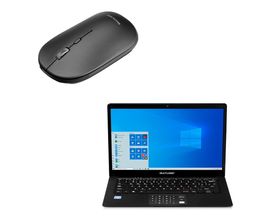 Combo Office - Notebook Legacy Book, com Windows 10 Home, Processador Intel Quad, e Mouse Sem Fio Slim Conexão Bluetooth e USB 1600dpi - MO331K