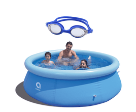 Combo Kids - Piscina Inflável Átrio Circular 2500L e Óculos de Natação Adulto Azul Claro - ES378K